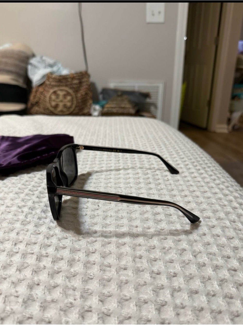 Black Men’s Sunglasses with Subtle Gold Accents